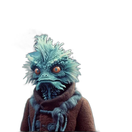 creature, mask, staff, face transparent PNG cut-out