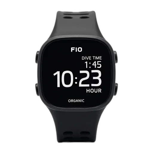 black, digital, wristwatch, strap transparent PNG cut-out