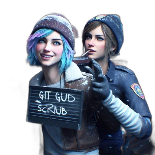 jacket, hat, weapon, staff transparent PNG cut-out