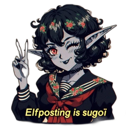 staff, vaporwave, pixel art, anime transparent PNG cut-out