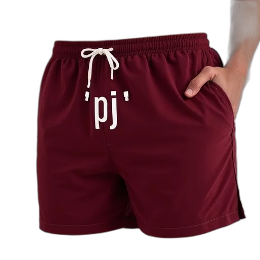 image, maroon, shorts, word transparent PNG cut-out