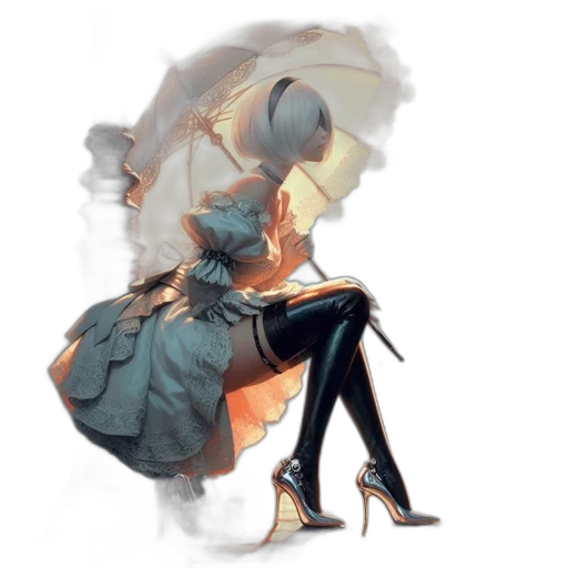 dress, shoes, staff, mask transparent PNG cut-out