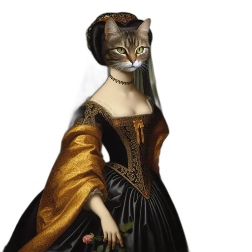 dress, staff, crown, jewelry transparent PNG cut-out