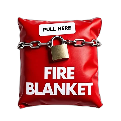 red, fire, blanket, words transparent PNG cut-out