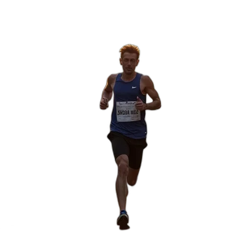 person, finishes, his, run transparent PNG cut-out