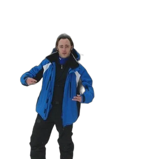 jacket, staff, blue, man transparent PNG cut-out