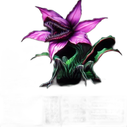 creature, flower, dragon, animal transparent PNG cut-out