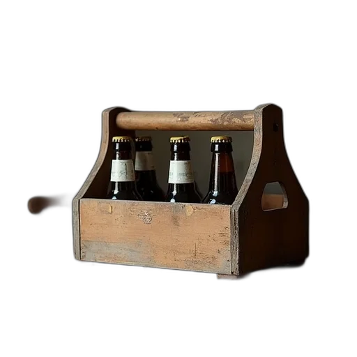 bottle, furniture, 3d render, old transparent PNG cut-out