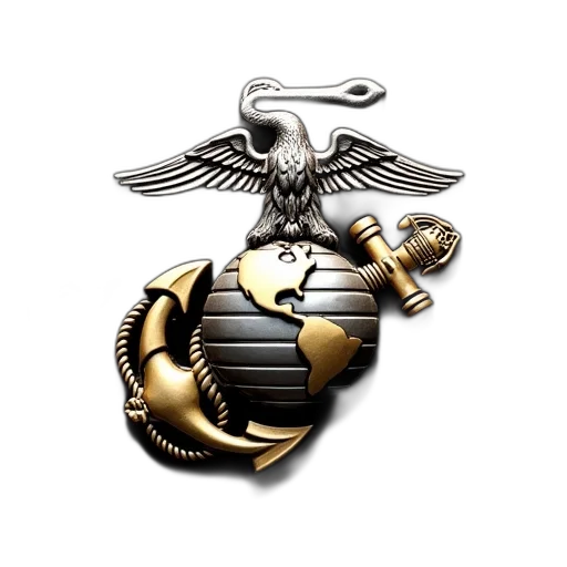 marines, logo, iron, plate transparent PNG cut-out