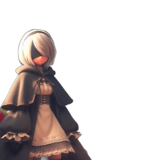 dress, jacket, mask, staff transparent PNG cut-out