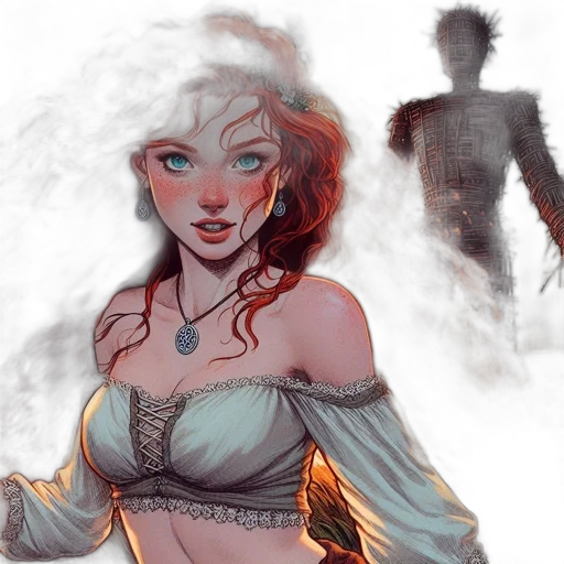 fantasy art, concept art, comic book art, watercolor transparent PNG cut-out