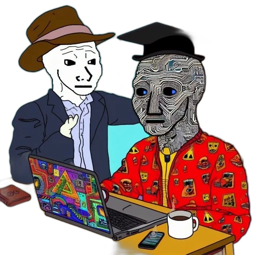 robot, mask, face, vaporwave transparent PNG cut-out