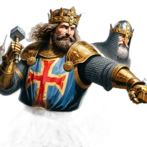 crown, sword, weapon, fantasy art transparent PNG cut-out