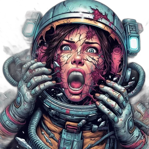 face, creature, comic book art, concept art transparent PNG cut-out