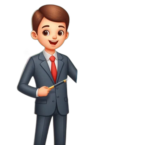 staff, cartoon, 3d render, pixel art transparent PNG cut-out