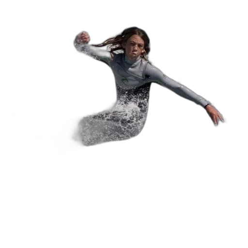 hair, dress, creature, staff transparent PNG cut-out