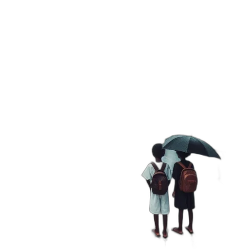 umbrella, jacket, hat, face transparent PNG cut-out