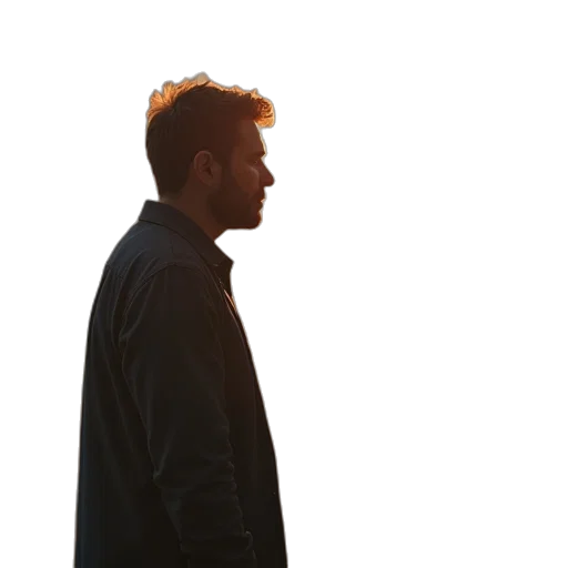 jacket, staff, face, hair transparent PNG cut-out