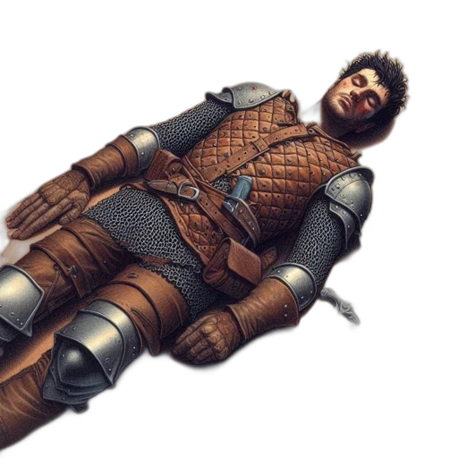 sword, dragon, jacket, staff transparent PNG cut-out
