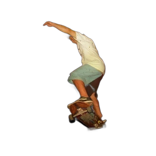 staff, creature, animal, skateboarder transparent PNG cut-out