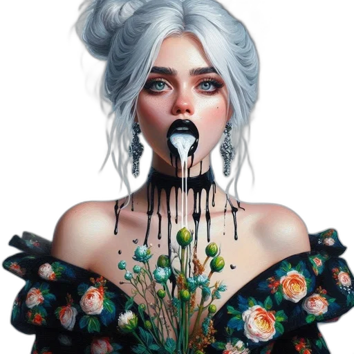 face, mask, jewelry, dress transparent PNG cut-out