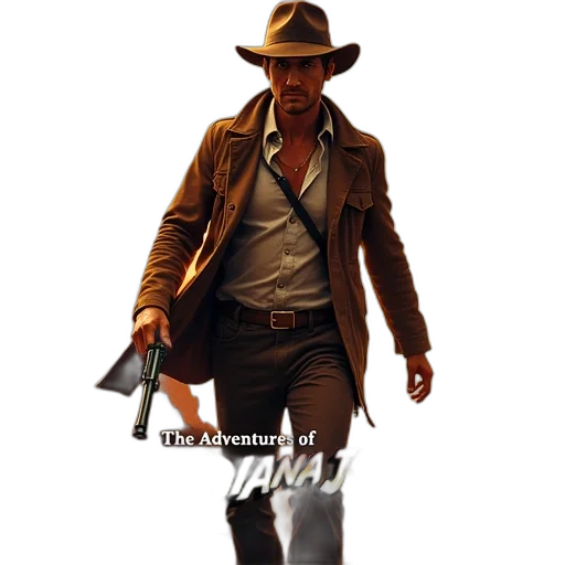 jacket, weapon, hat, staff transparent PNG cut-out