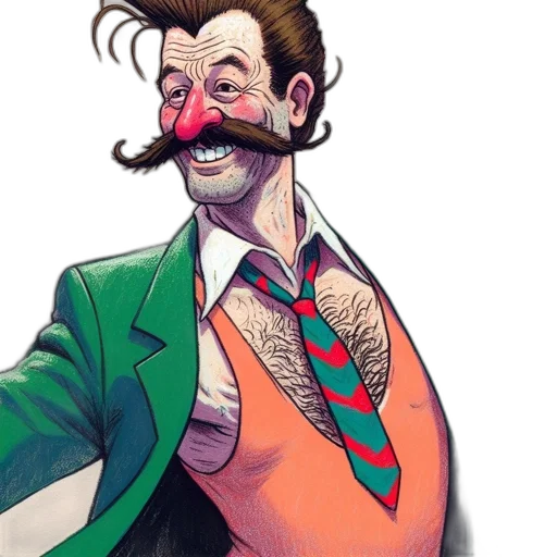 comic book art, concept art, cartoon, animated transparent PNG cut-out