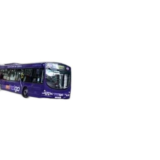 3d render, purple, indigo, bus transparent PNG cut-out