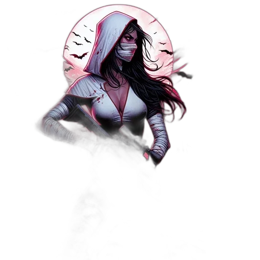 mask, staff, jacket, weapon transparent PNG cut-out