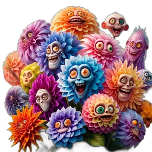 mask, creature, flower, crown transparent PNG cut-out