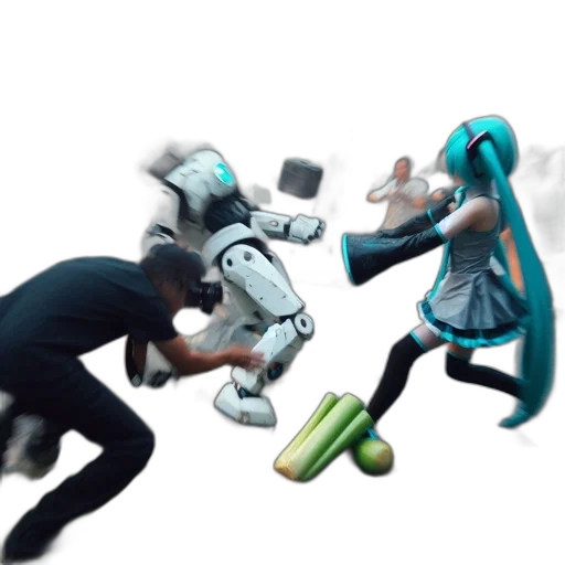 weapon, robot, staff, creature transparent PNG cut-out