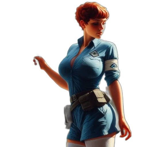 dress, staff, jacket, concept art transparent PNG cut-out