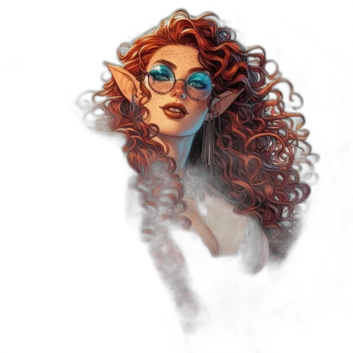 hair, face, staff, crown transparent PNG cut-out