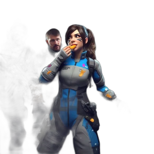 staff, weapon, jacket, robot transparent PNG cut-out