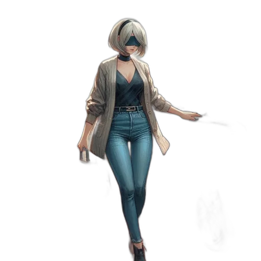 jacket, mask, staff, dress transparent PNG cut-out