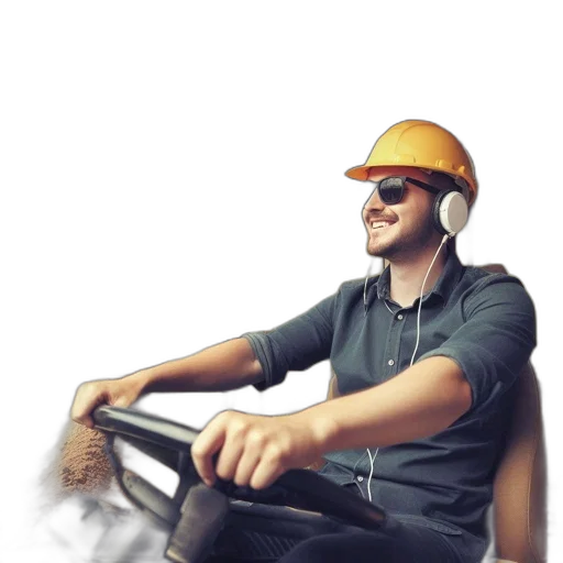 staff, car, hat, robot transparent PNG cut-out