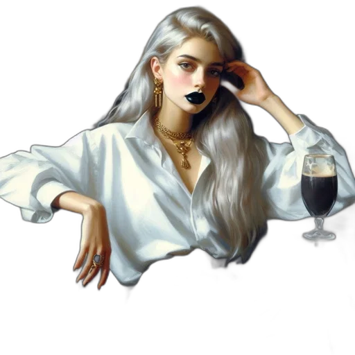 jewelry, oil painting, pixel art, vaporwave transparent PNG cut-out
