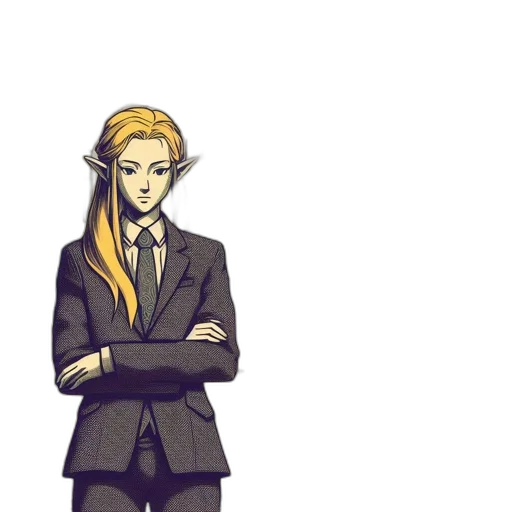 staff, jacket, pixel art, cartoon transparent PNG cut-out