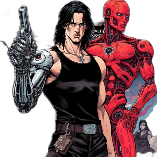 weapon, comic book art, concept art, pixel art transparent PNG cut-out