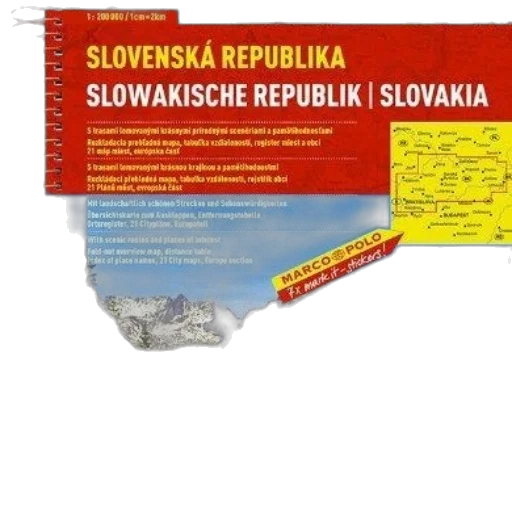 map, slovakia, various, features transparent PNG cut-out