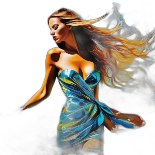 dress, photorealistic, fantasy art, 3d render transparent PNG cut-out