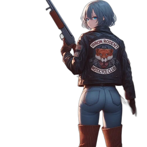jacket, weapon, staff, animal transparent PNG cut-out