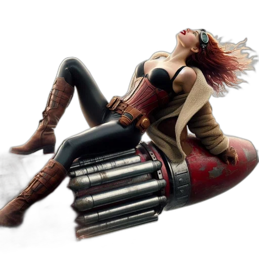 weapon, jacket, robot, concept art transparent PNG cut-out