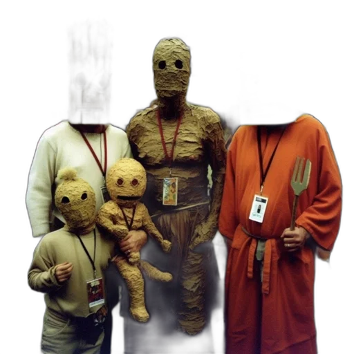 mask, staff, concept art, earth tones transparent PNG cut-out