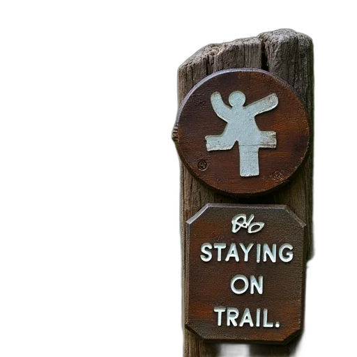 trail, marker, next, sign transparent PNG cut-out