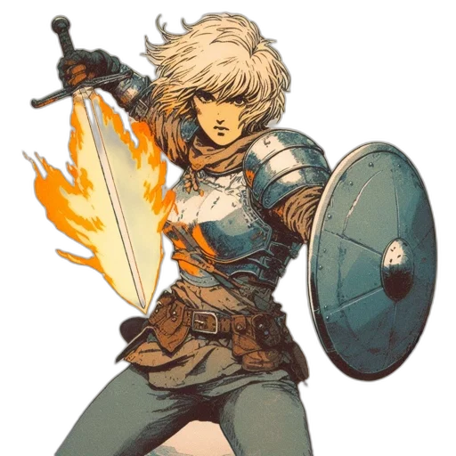 sword, weapon, staff, fantasy art transparent PNG cut-out