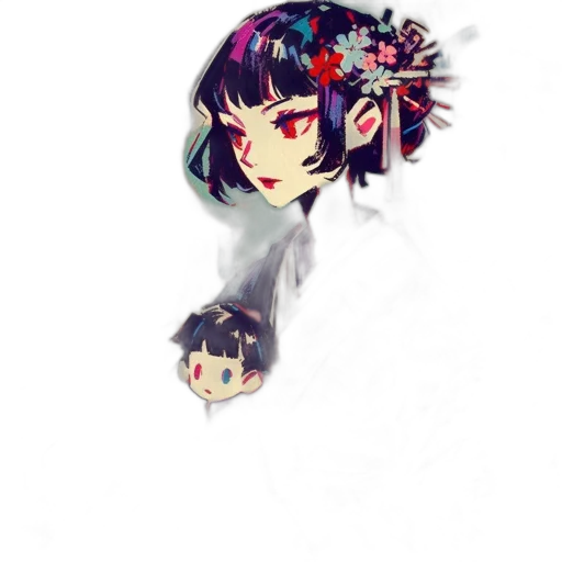 mask, flower, crown, staff transparent PNG cut-out