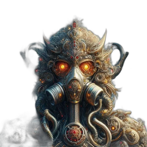 mask, robot, face, creature transparent PNG cut-out