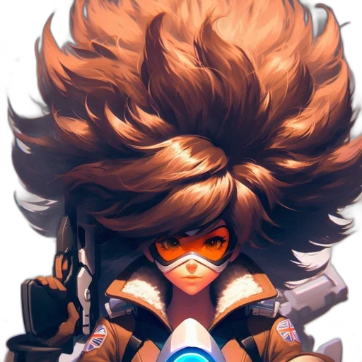 hair, jacket, face, staff transparent PNG cut-out