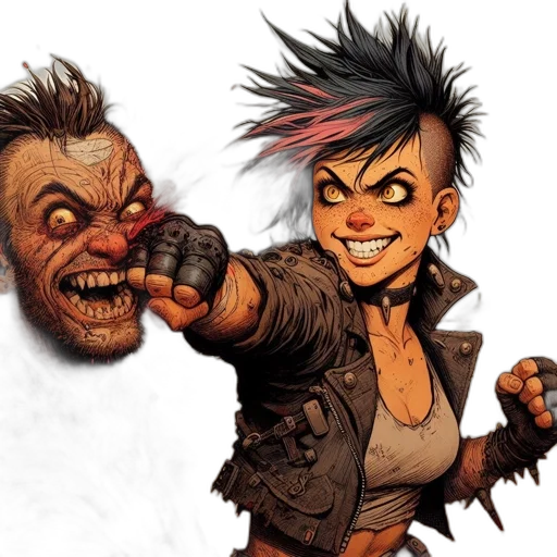 comic book art, concept art, post-apocalyptic, setting transparent PNG cut-out
